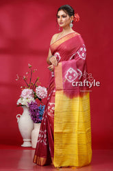 Elegant Amaranth Purple Bandhni Silk Saree Perfect for Special Occasions - Craftyle