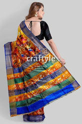 Hand Painted Butterfly Design Zari Pure Tussar Saree - Perfect for Any Occasion - Craftyle