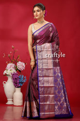 Stunning Mulberry Wood Kosha Silk Saree - Modern Fashion - Craftyle