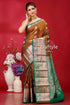 Stunning Walnut Brown Kosha Silk Saree - Luxurious Indian Wedding Attire - Craftyle