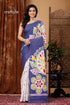 Vibrant Hand Batik Cotton Saree with Alpana Motif for a Unique Look - Craftyle